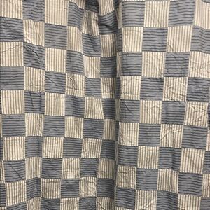 Checkered Blue and White Curtain